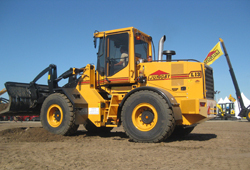 Wheel loader from Ljungby machine at the TDK-fair in the Netherlands. 